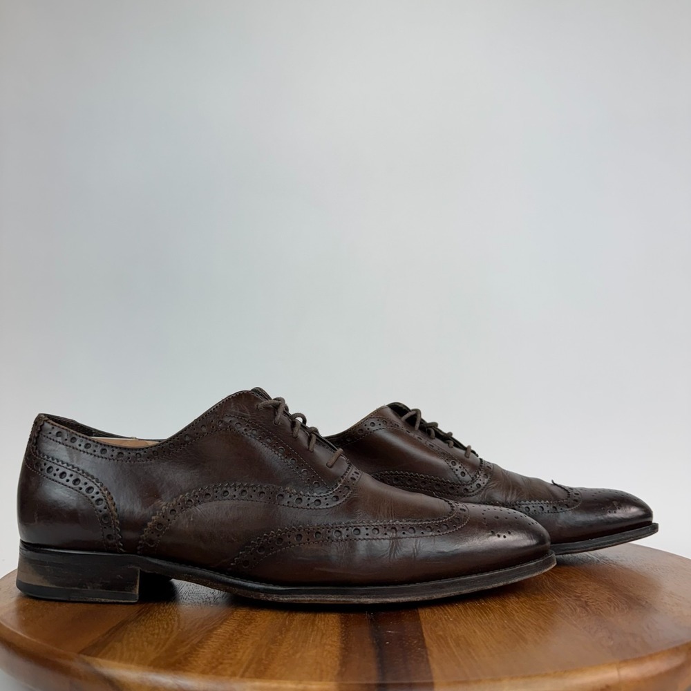 Mens To Boot New York Brown Leather Dressy Wingtip Oxfords Shoes Size 9 D GUC